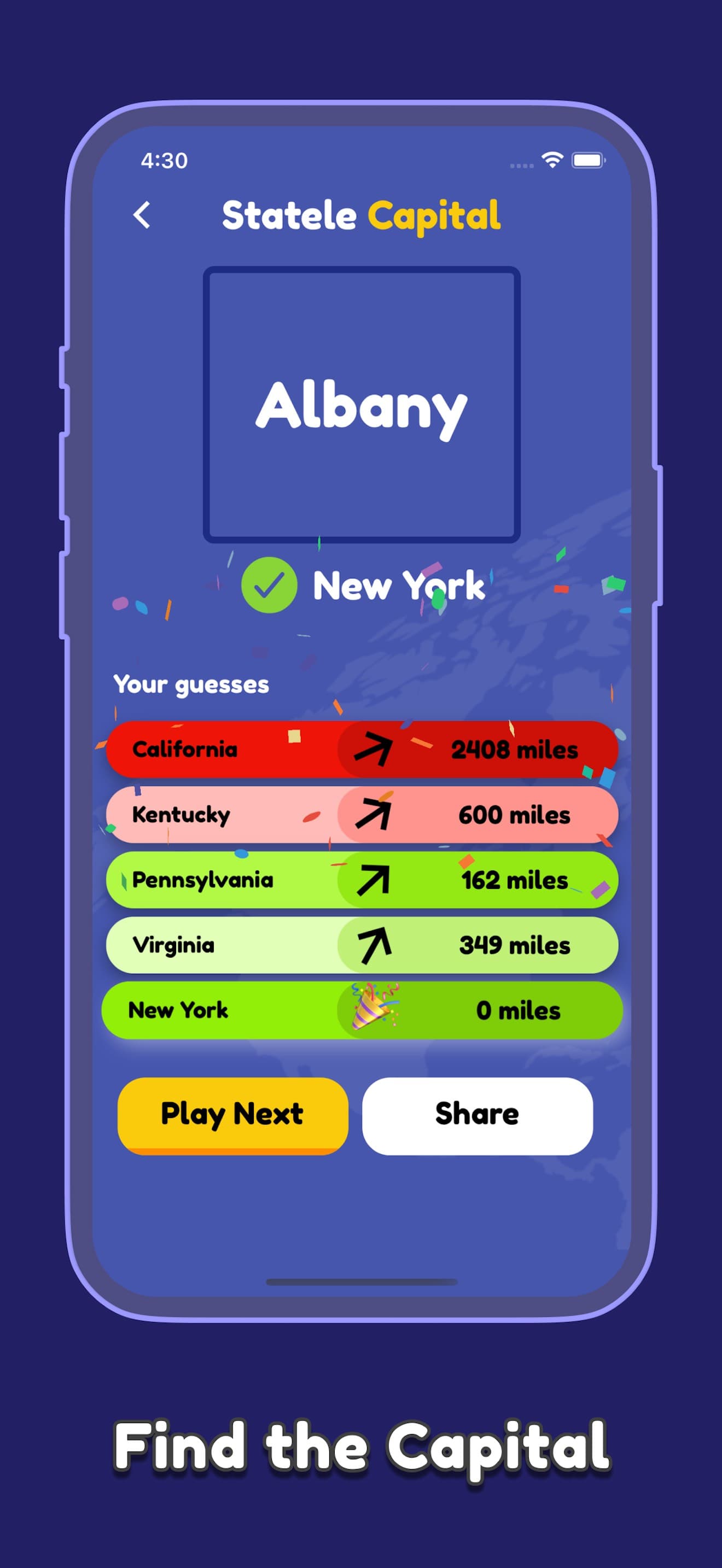 Statele: Daily State Quiz Game screenshot 6 - screenshot