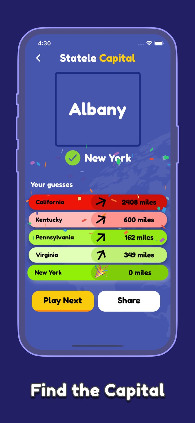 Statele: Daily State Quiz Game screenshot 6 - screenshot