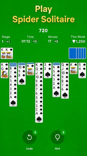 Spider Solitaire screenshot 1 - screenshot