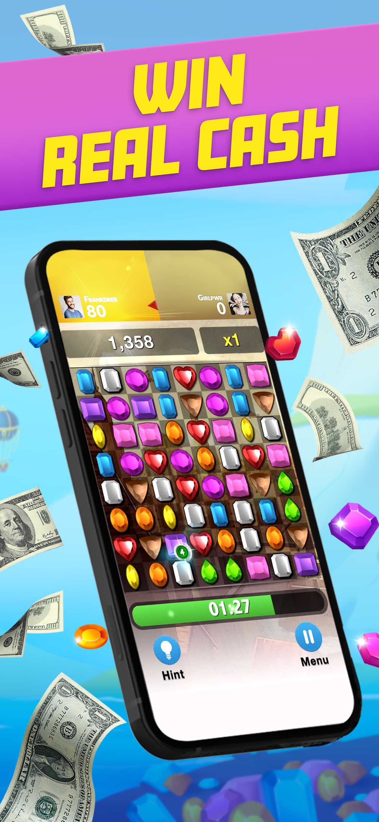 Diamond Strike - Match 3 Games screenshot 1 - screenshot
