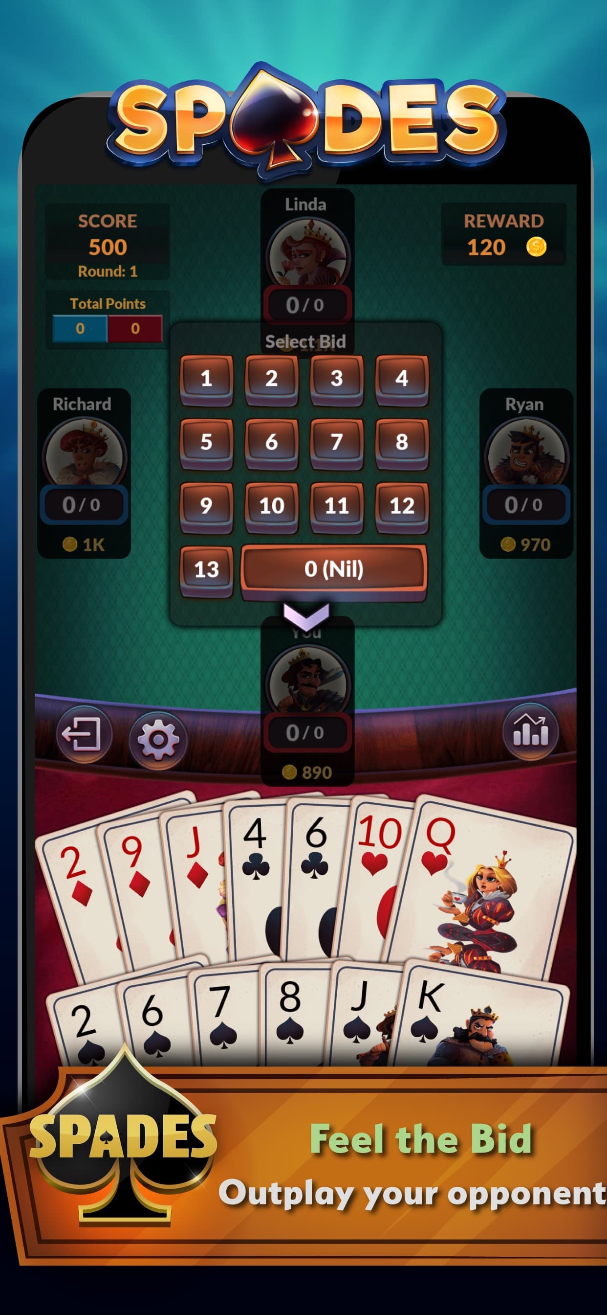 Spades - Offline screenshot 3 - screenshot