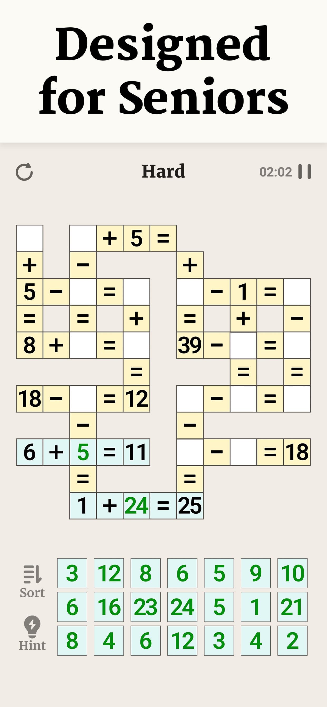 Vita Math Puzzle for Seniors screenshot 1 - screenshot