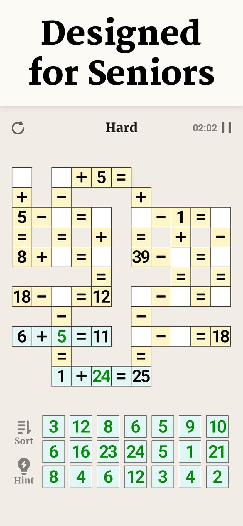 Vita Math Puzzle for Seniors screenshot 1 - screenshot