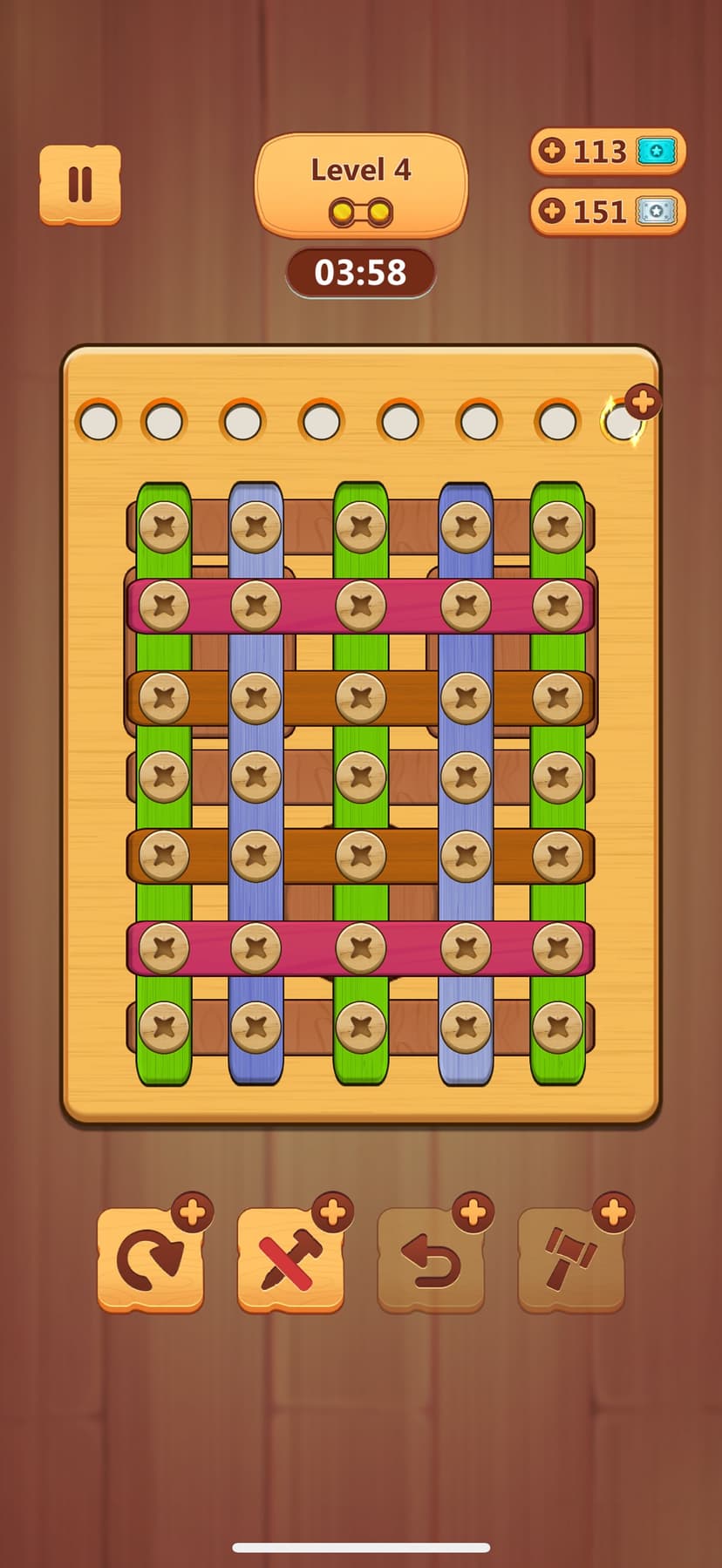 Wood Nuts & Bolts Puzzle screenshot 1 - screenshot