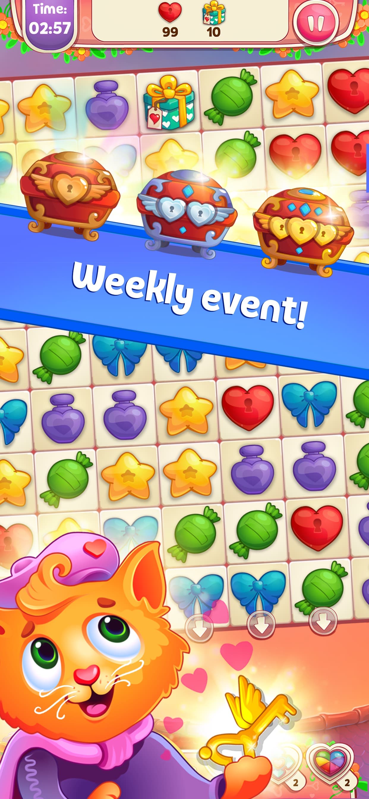 Sweet Hearts Match 3 screenshot 3 - screenshot