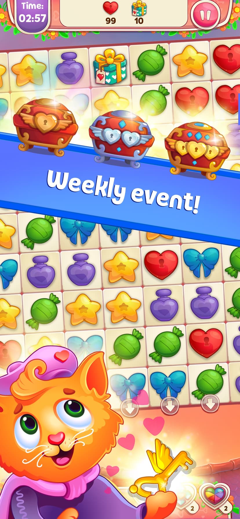 Sweet Hearts Match 3 screenshot 3 - screenshot