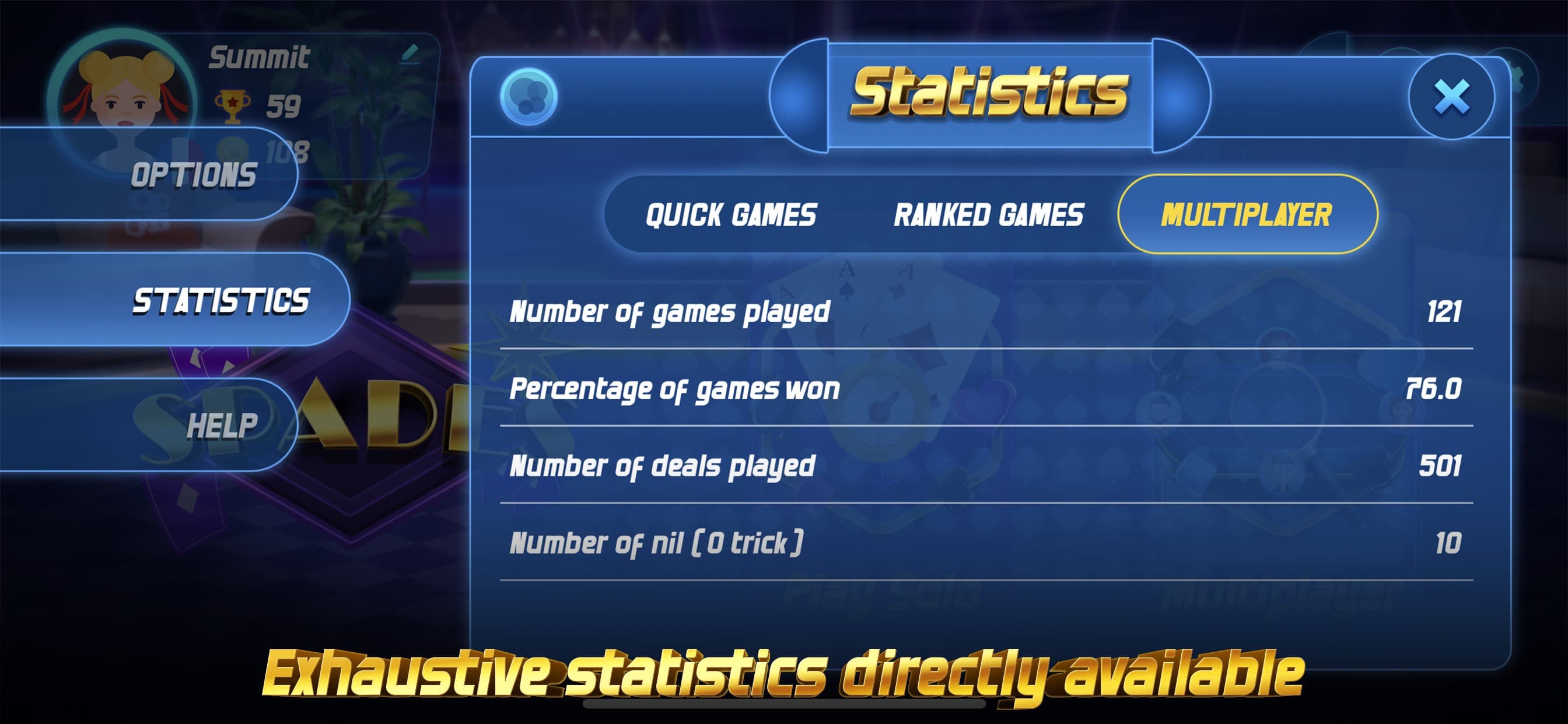 Spades card game online screenshot 6 - screenshot