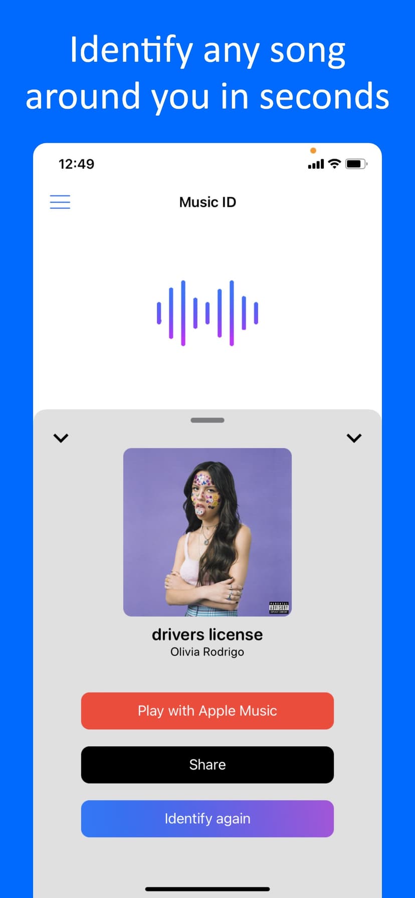 Music Identifier ‣ Find Songs screenshot 1 - screenshot