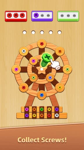 Wood Screw Puzzle - Bolts Sort screenshot 2 - screenshot