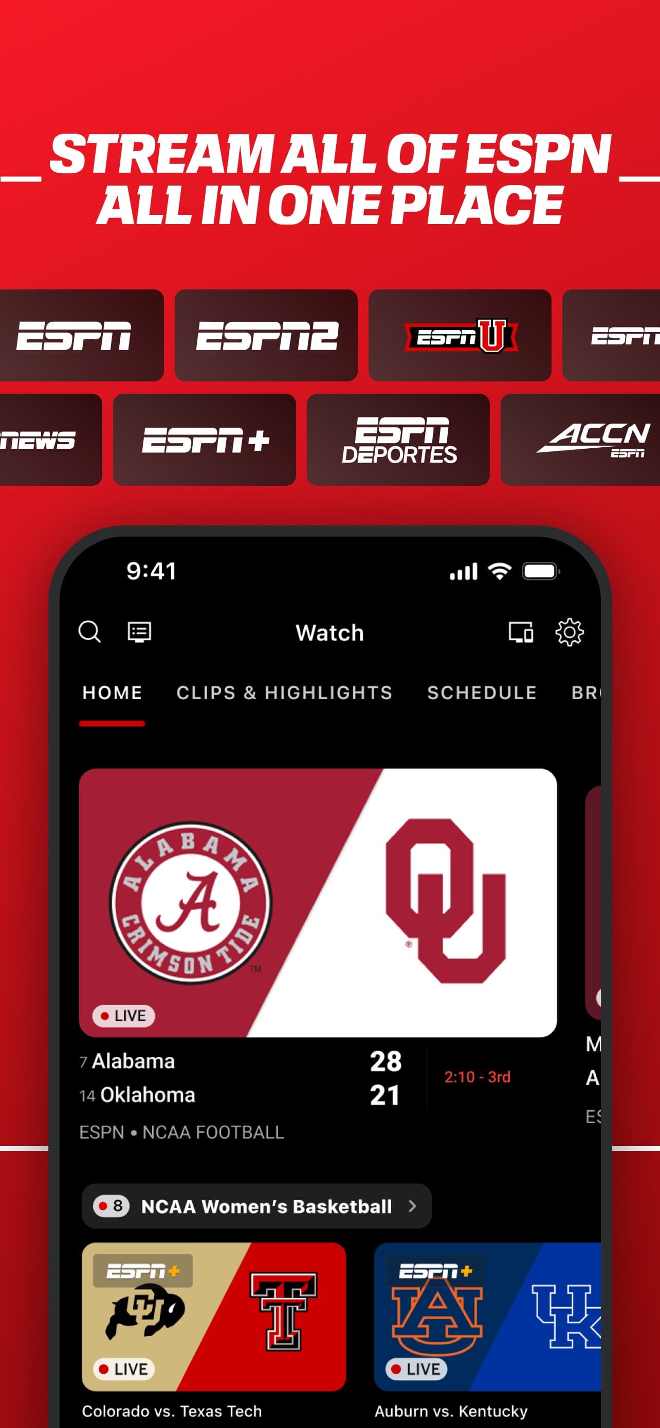 ESPN: Live Sports & Scores screenshot 1 - screenshot