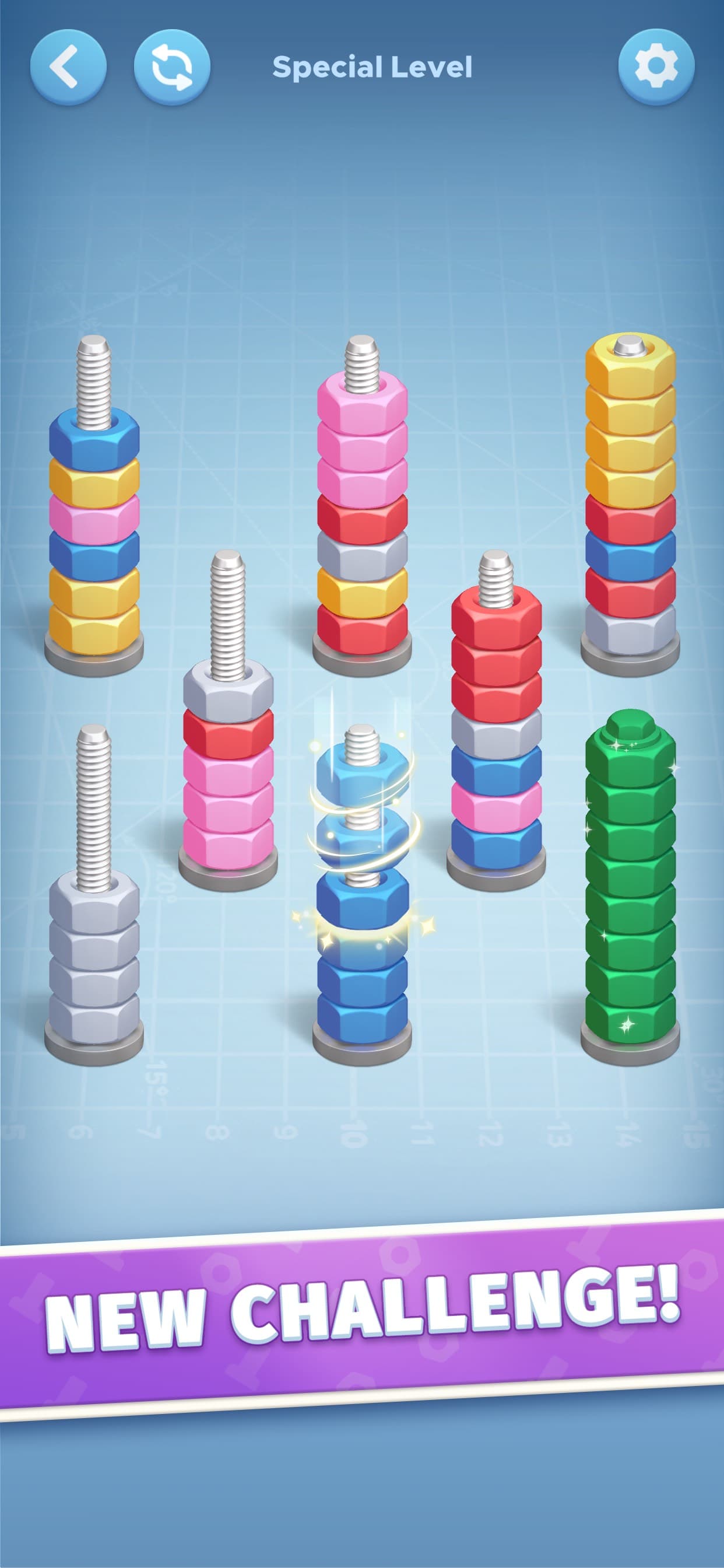 Nut Color Game - Sort Puz 3D screenshot 4 - screenshot