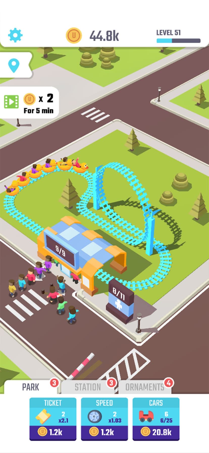Idle Roller Coaster screenshot 1 - screenshot