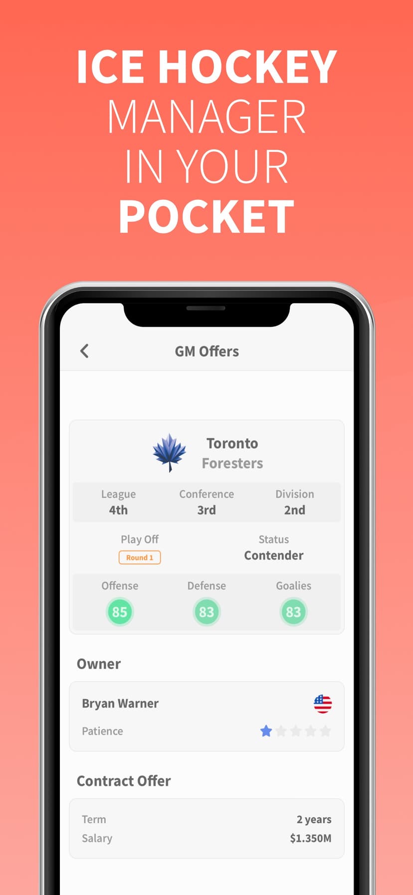 Puck Drop 2: Hockey Manager screenshot 1 - screenshot