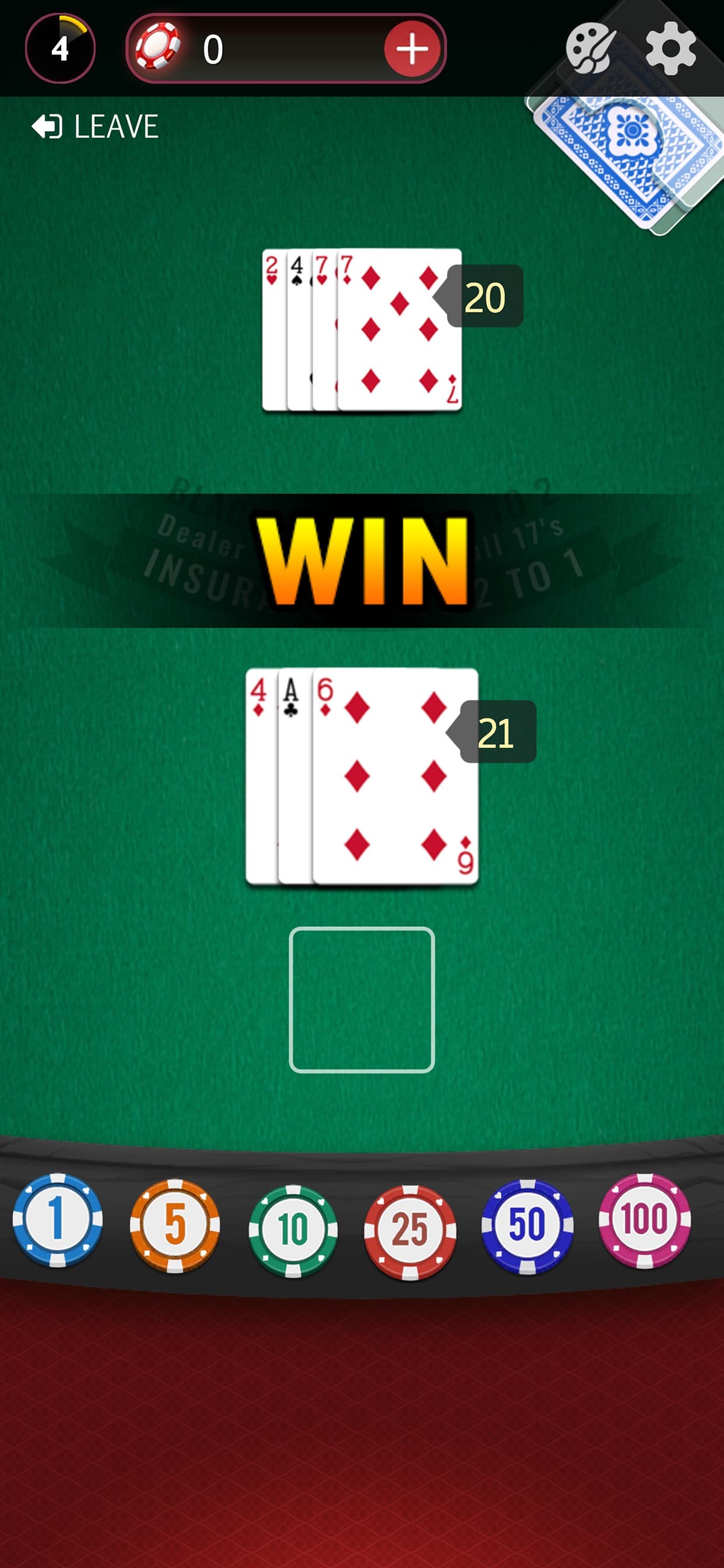Blackjack 21: Deluxe Casino screenshot 3 - screenshot