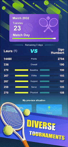 Tennis rising star screenshot 1 - screenshot