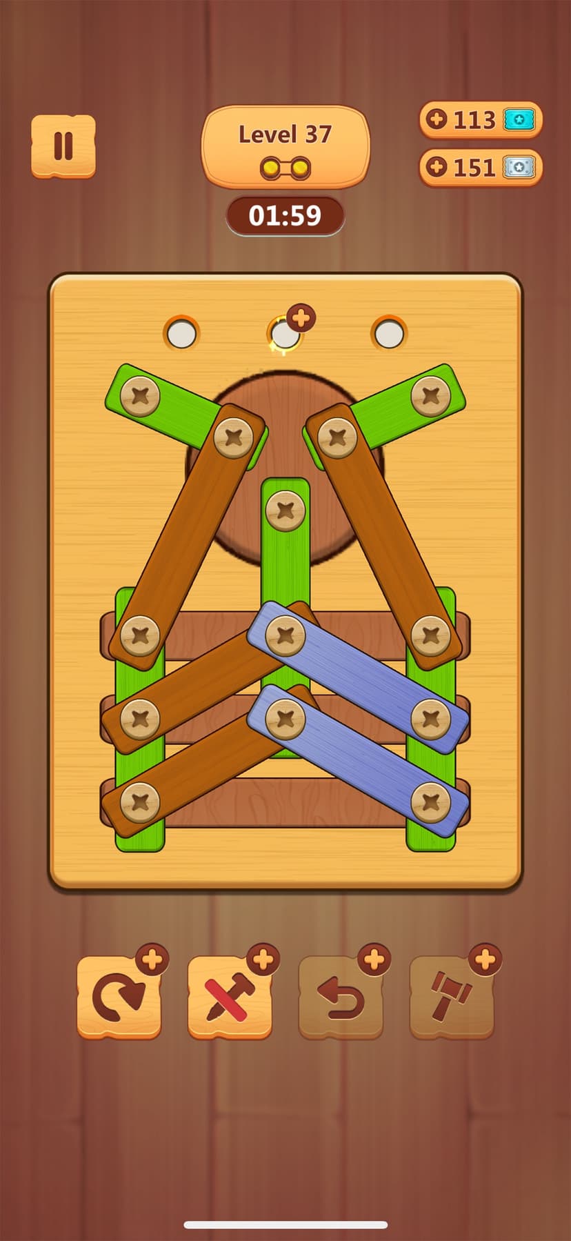 Wood Nuts & Bolts Puzzle screenshot 4 - screenshot
