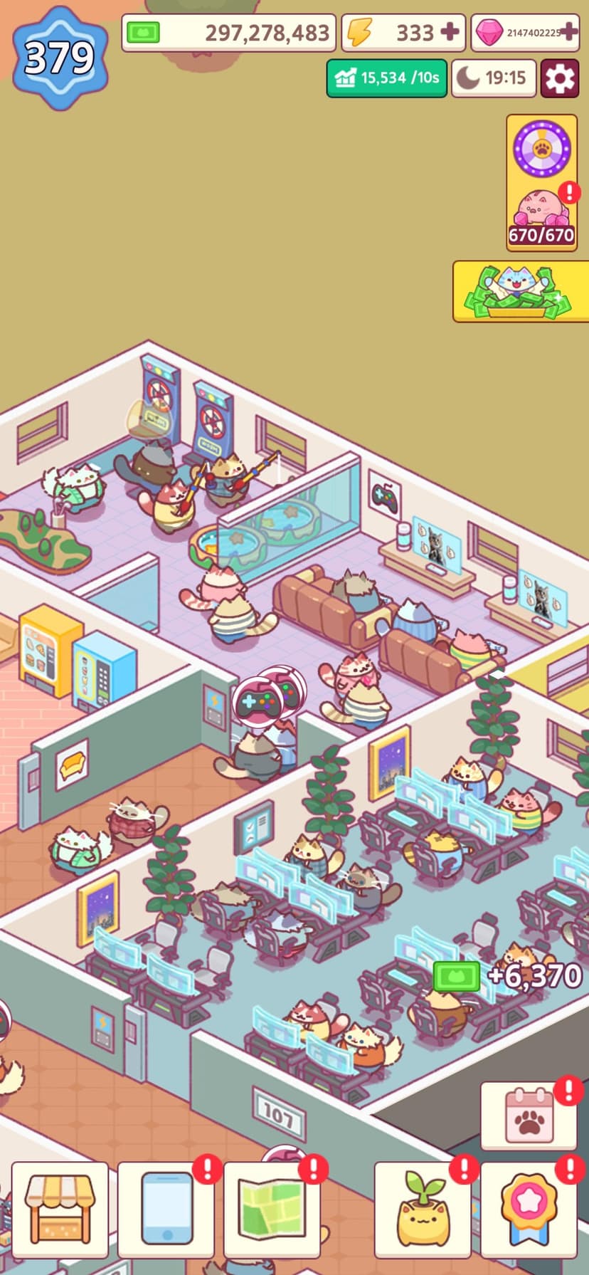 Office Cat: Idle Tycoon Games screenshot 3 - screenshot