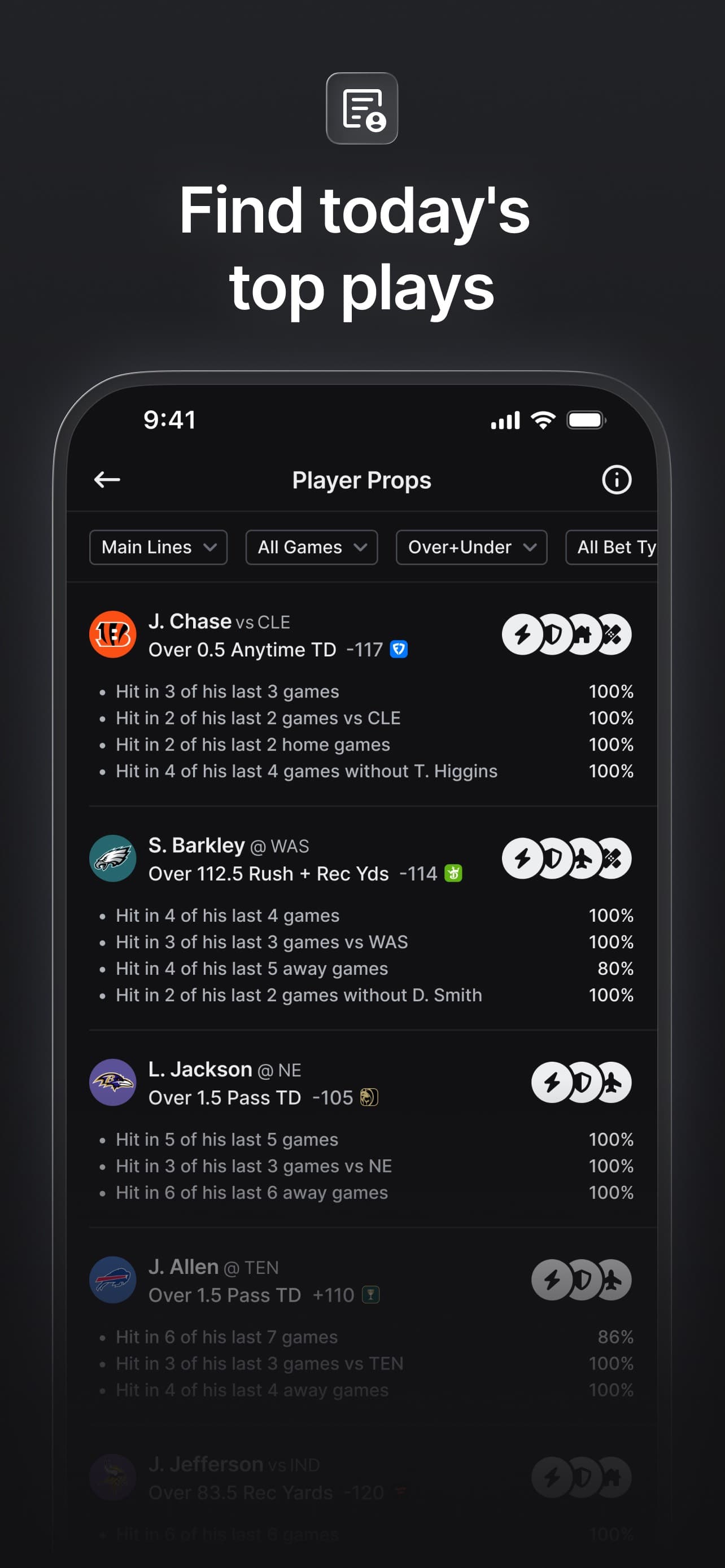 Linemate: Find Your Next Bet screenshot 2 - screenshot