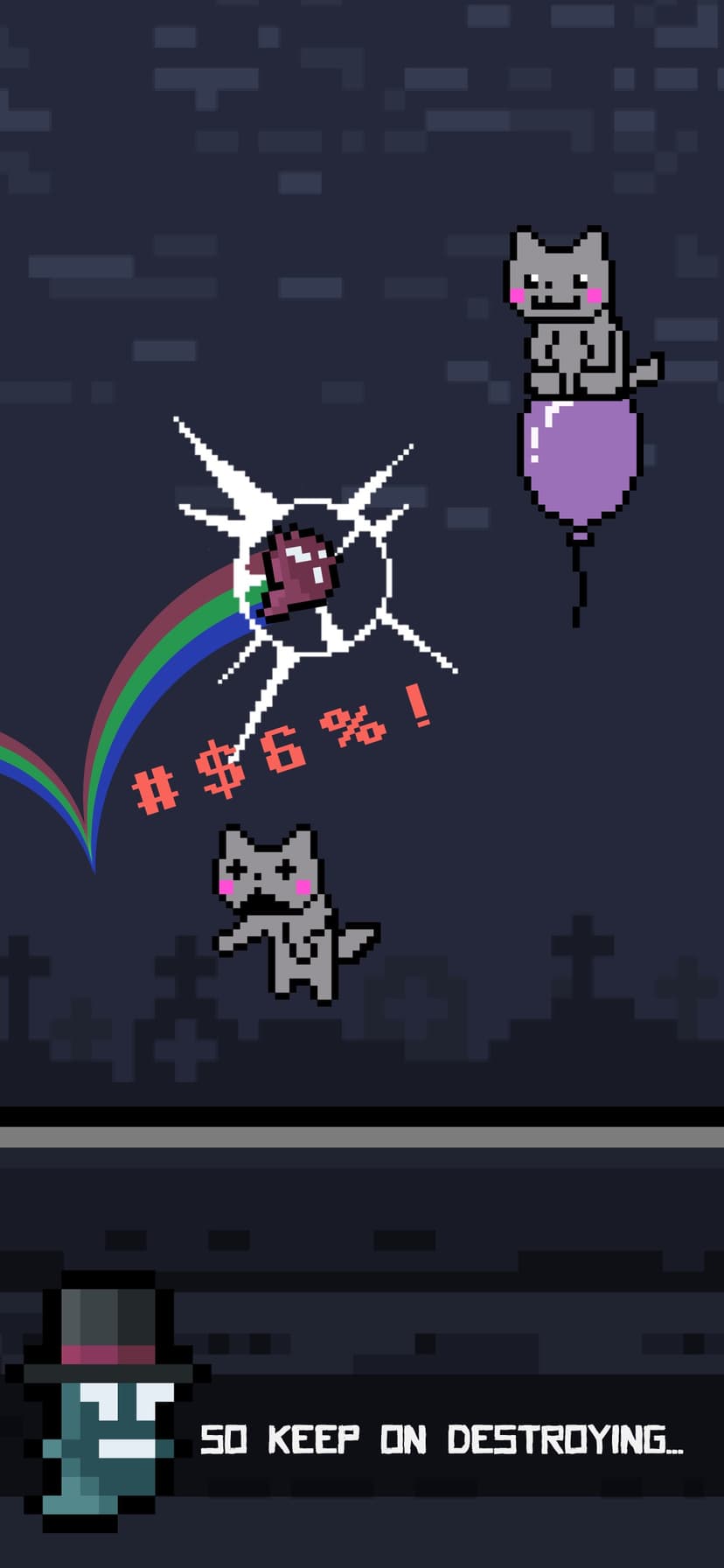 Break the Balloon: ghost & cat screenshot 3 - screenshot