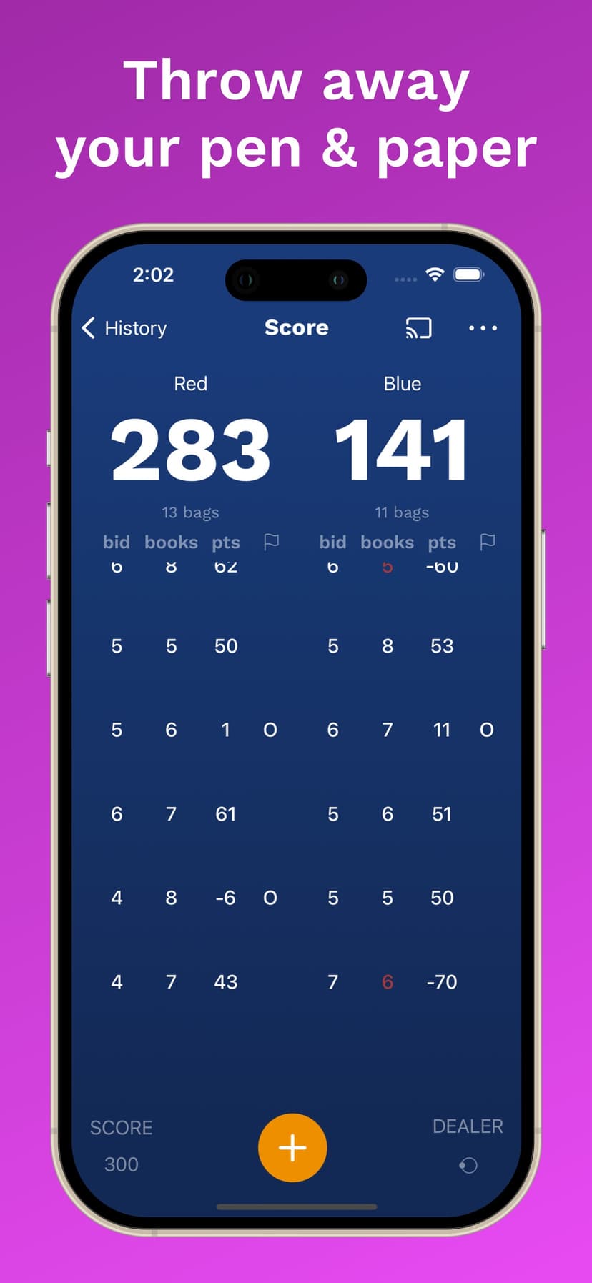 Bookbag: Spades Scorekeeper screenshot 2 - screenshot