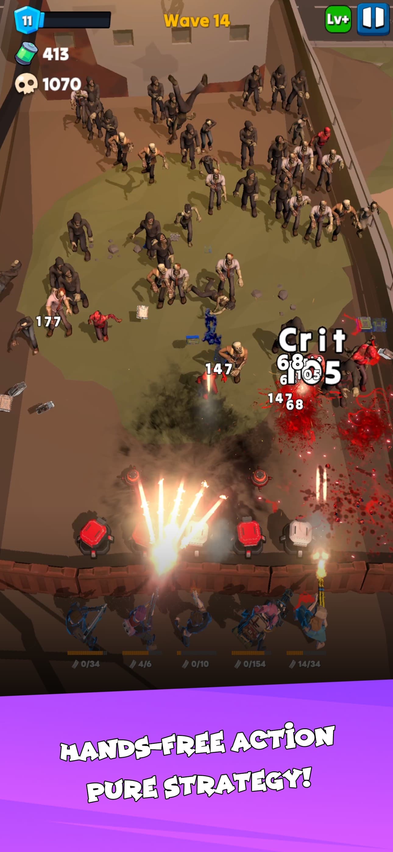 Idle Zombie Wave: Survival TD screenshot 2 - screenshot