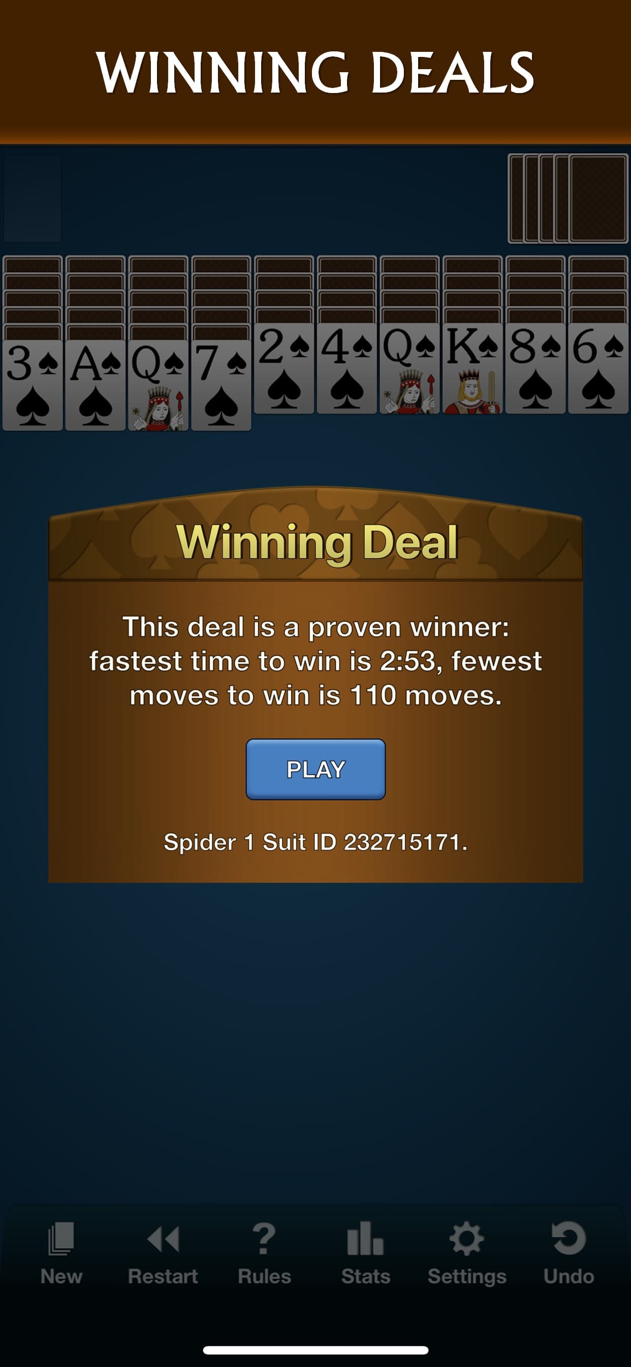 Solebon Spider Solitaire screenshot 3 - screenshot