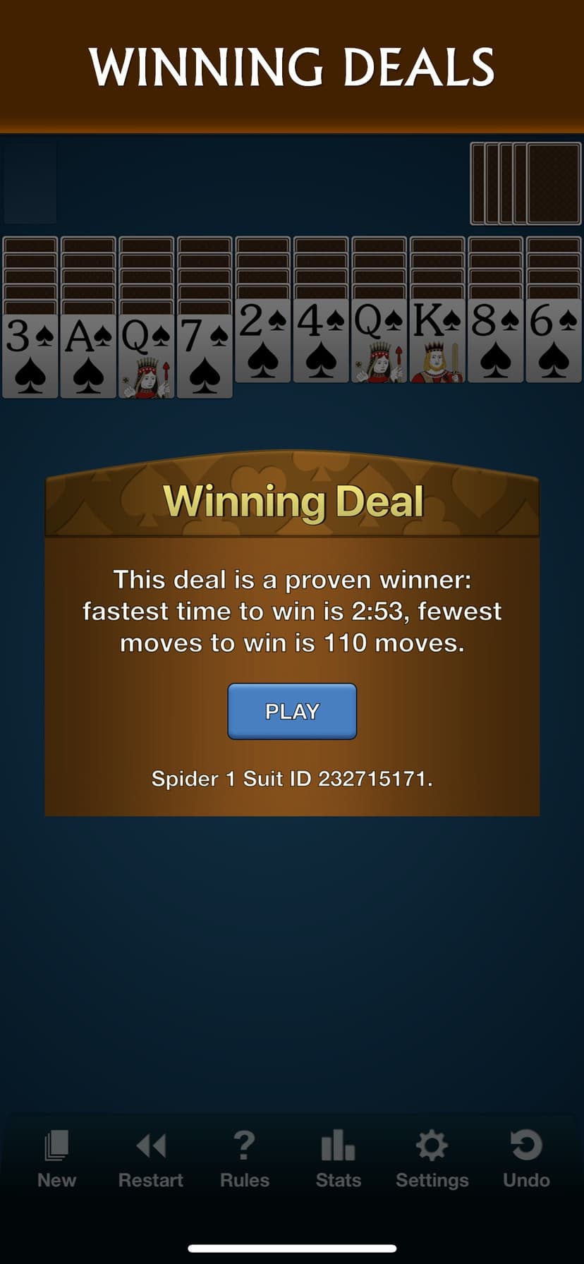 Solebon Spider Solitaire screenshot 3 - screenshot