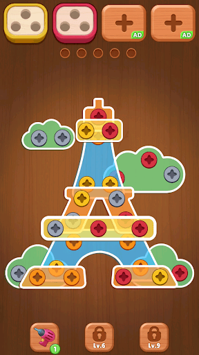 Woodbolt Sort: Nuts & Screws screenshot 1 - screenshot