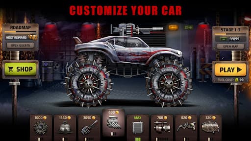 Zombie Hill Racing: Earn Climb screenshot 1 - screenshot