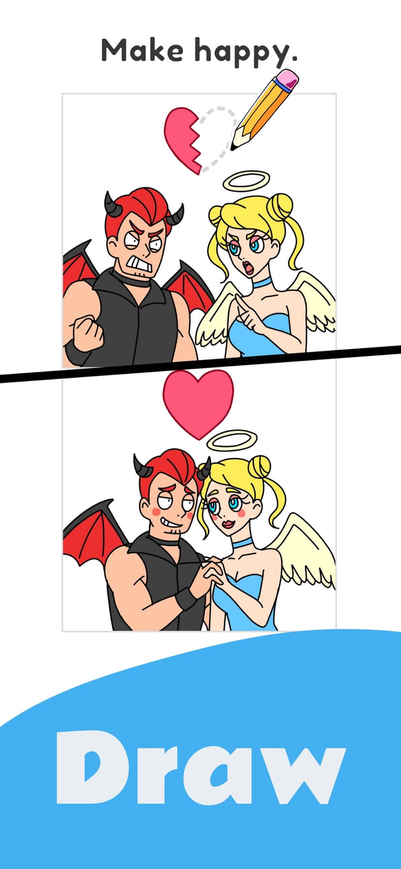 Draw Happy Angel : Puzzle Game screenshot 2 - screenshot