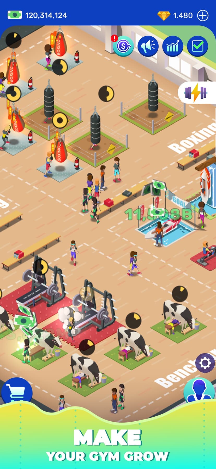 Idle Fitness Gym Tycoon - Game screenshot 4 - screenshot