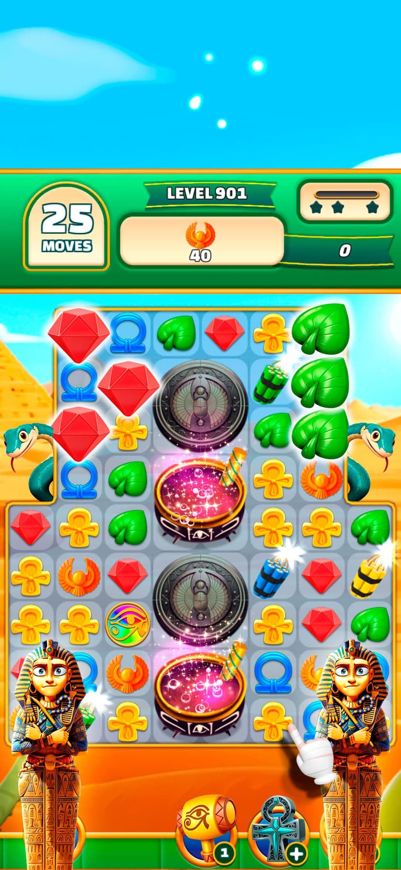 Gods & Gems: Egyptian Match 3 screenshot 5 - screenshot