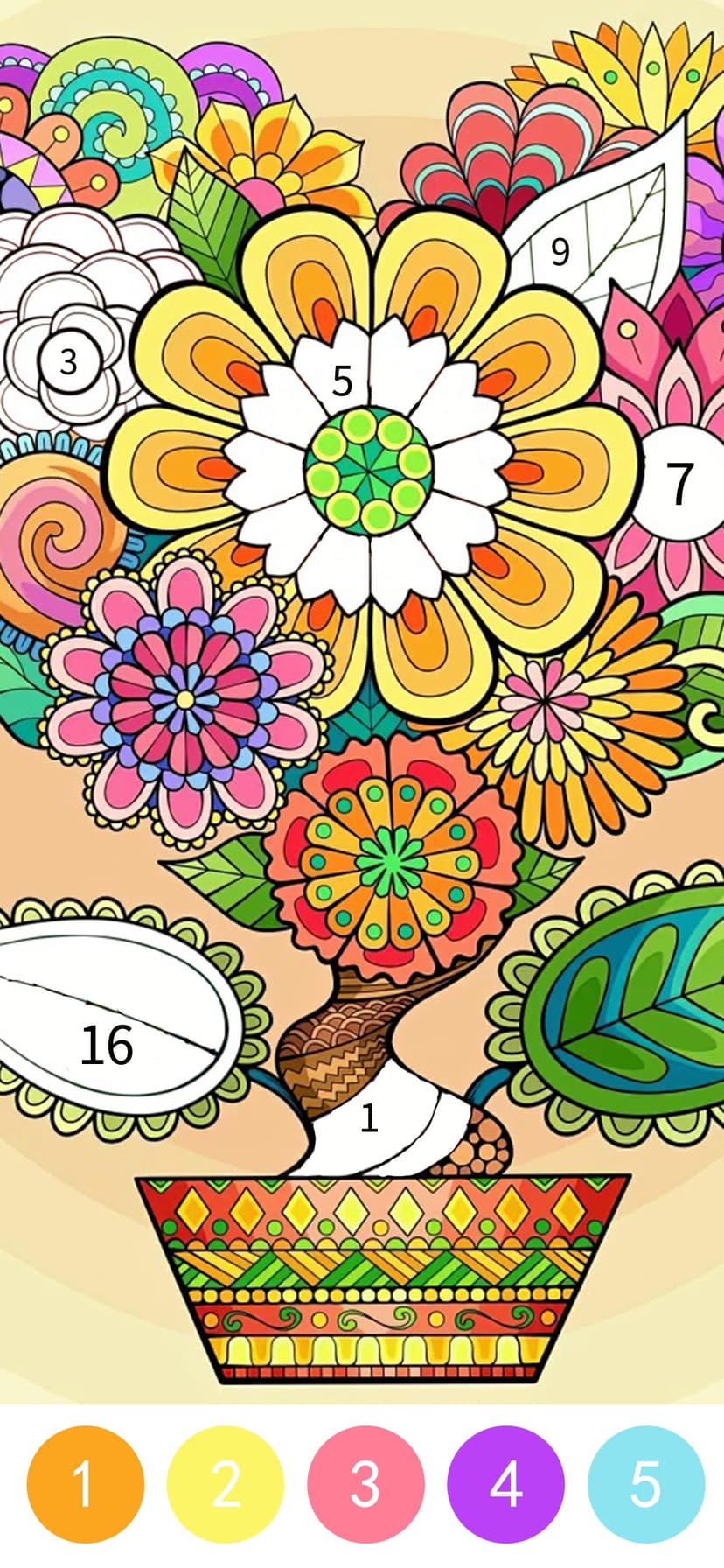 Tangle Color by Number Book screenshot 1 - screenshot