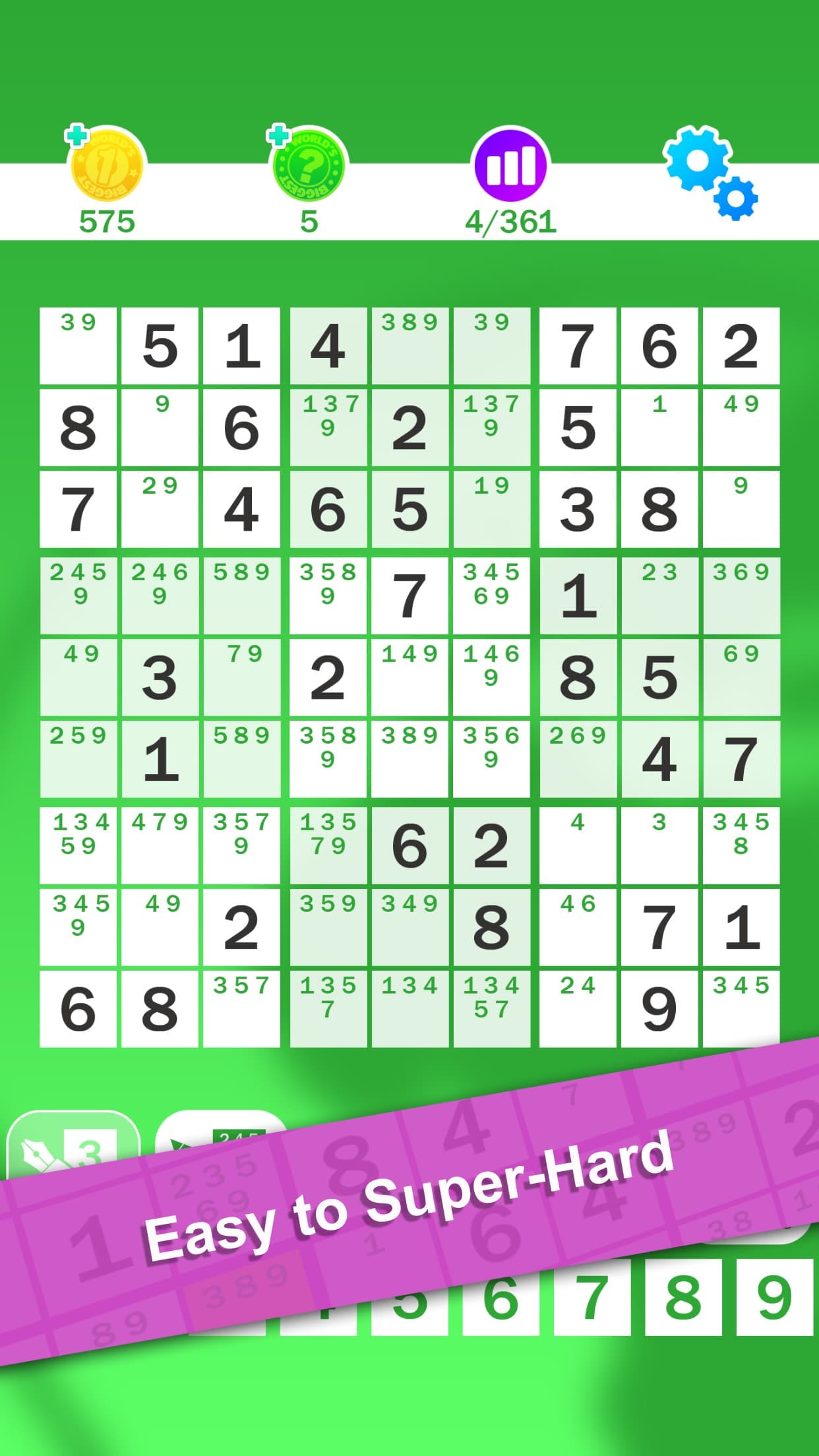 Sudoku : World's Biggest Number Logic Puzzle screenshot 3 - screenshot