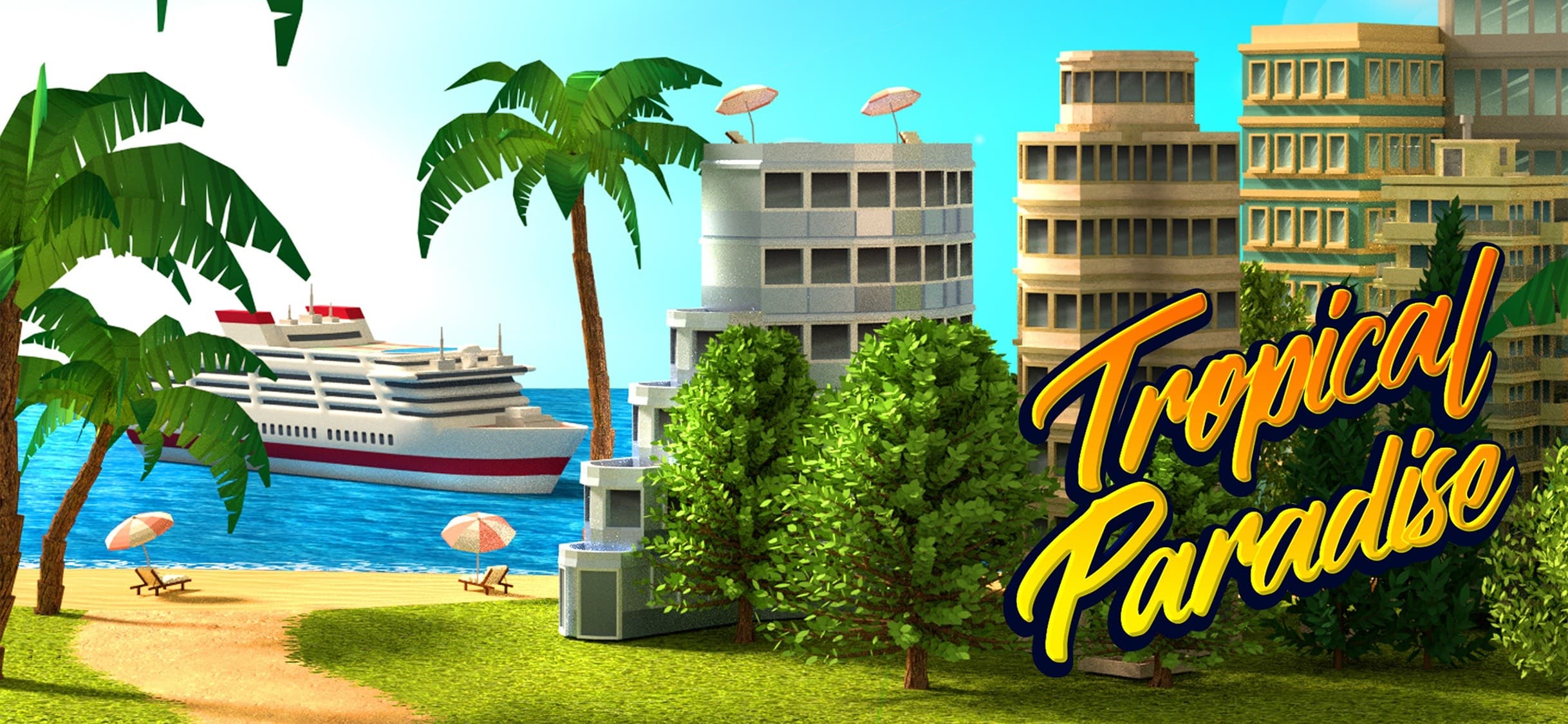 Tropic Paradise Town Build Sim screenshot 1 - screenshot