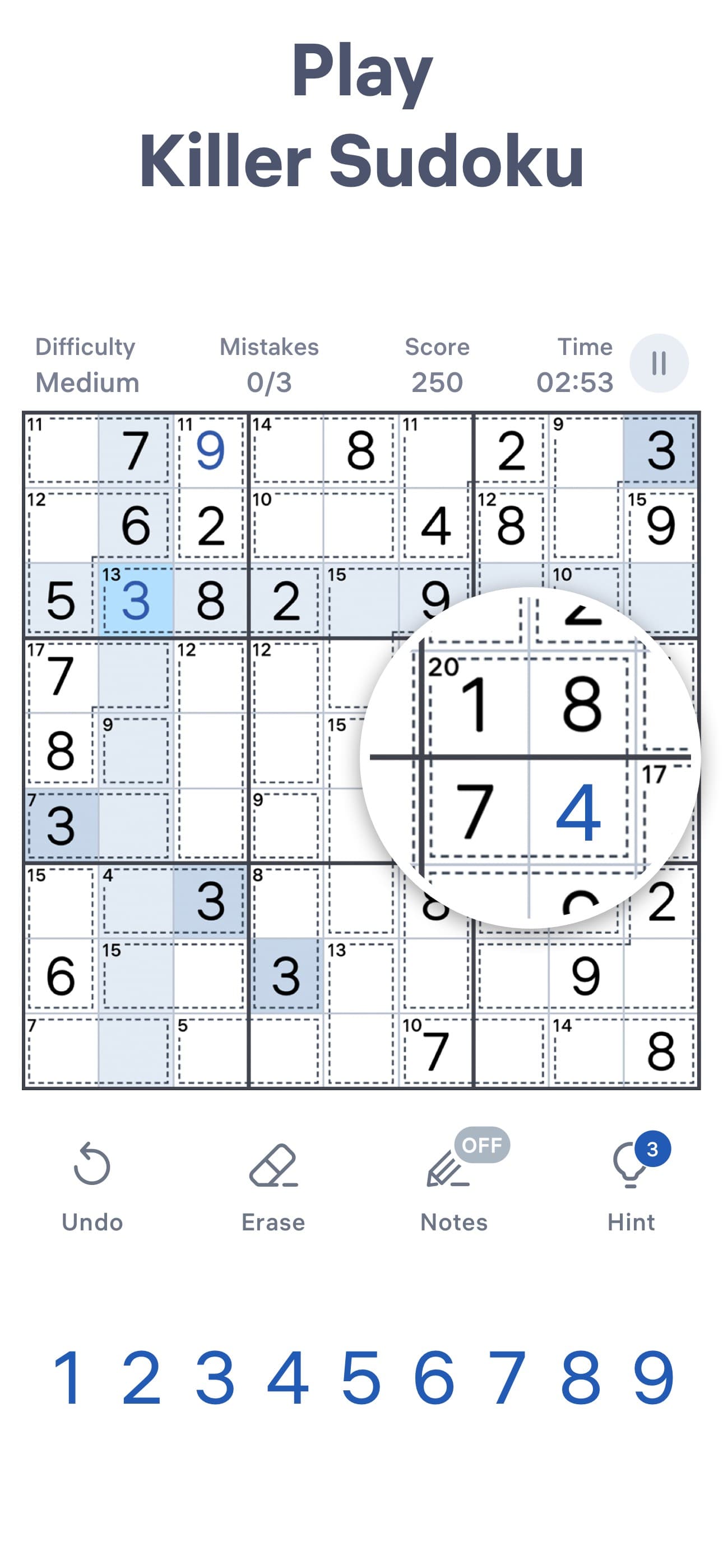 Killer Sudoku by Sudoku.com screenshot 1 - screenshot