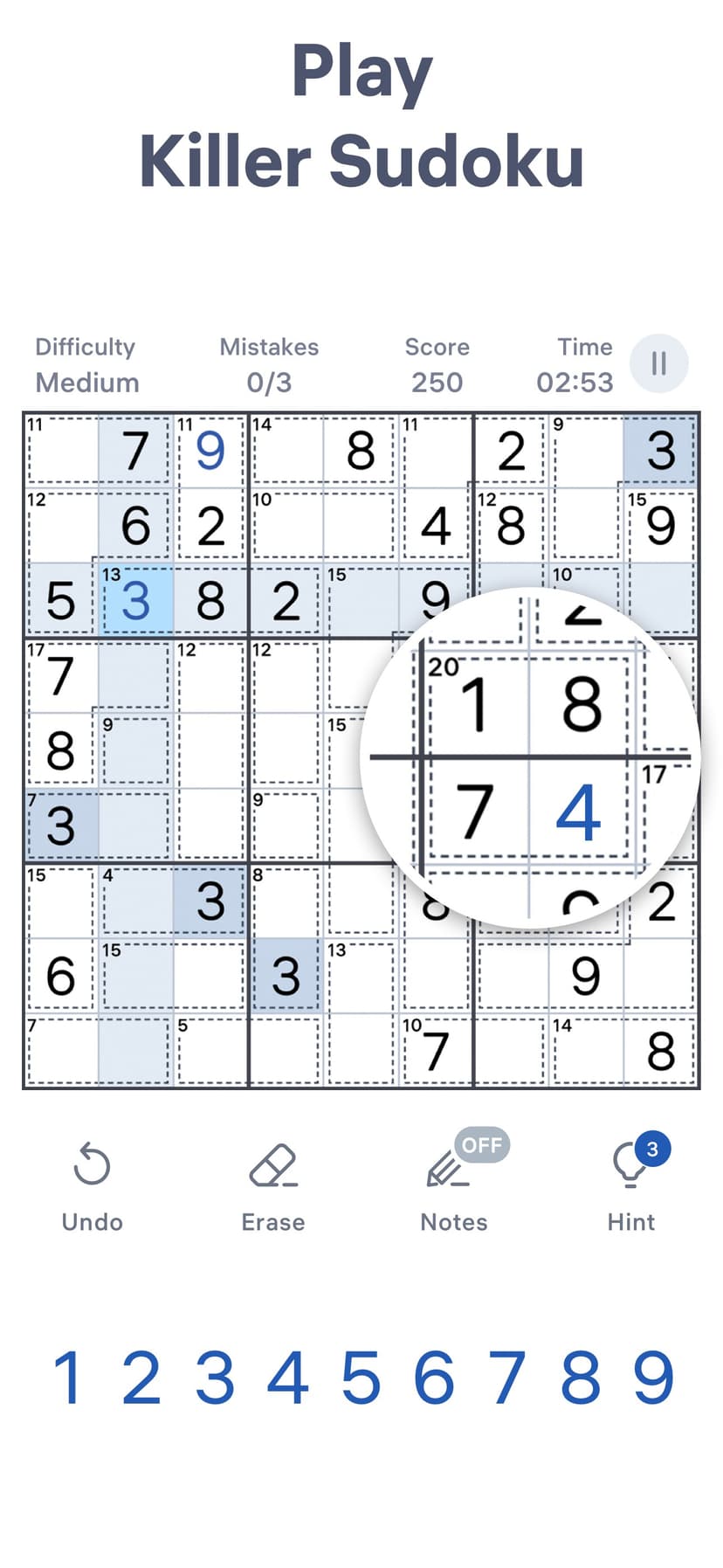 Killer Sudoku by Sudoku.com screenshot 1 - screenshot