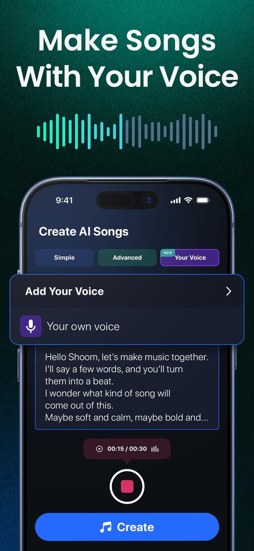 Shoom・AI Music, Song Generator screenshot 1 - screenshot