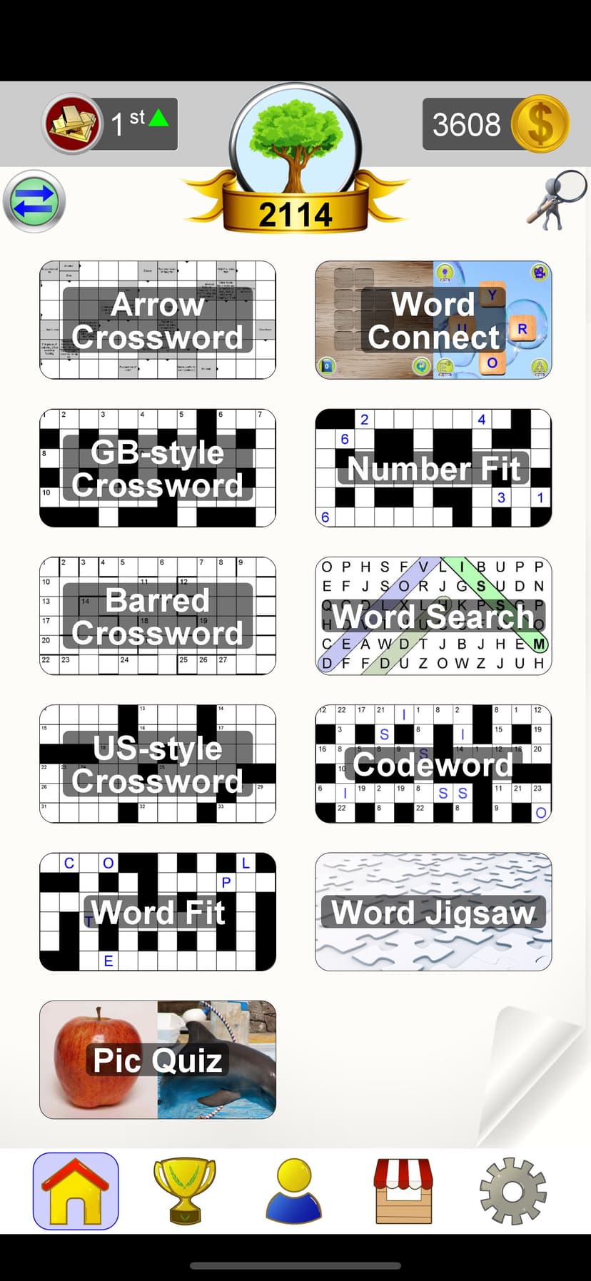 Arrow Crossword & Other Games screenshot 1 - screenshot