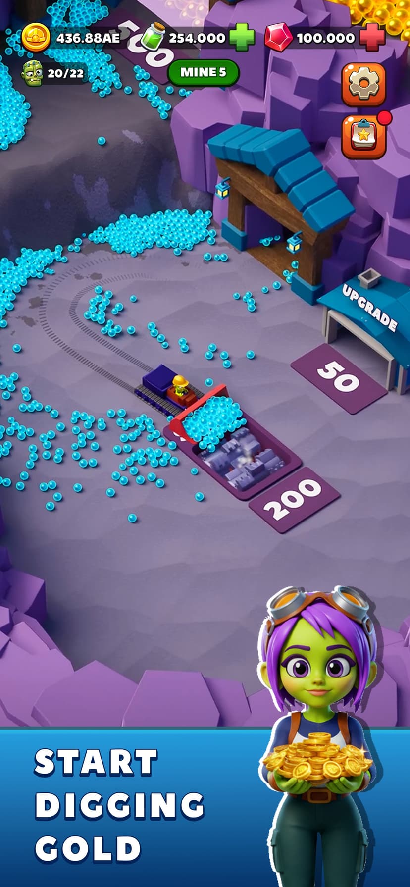 Idle Zombie Miner: Gold Tycoon screenshot 1 - screenshot