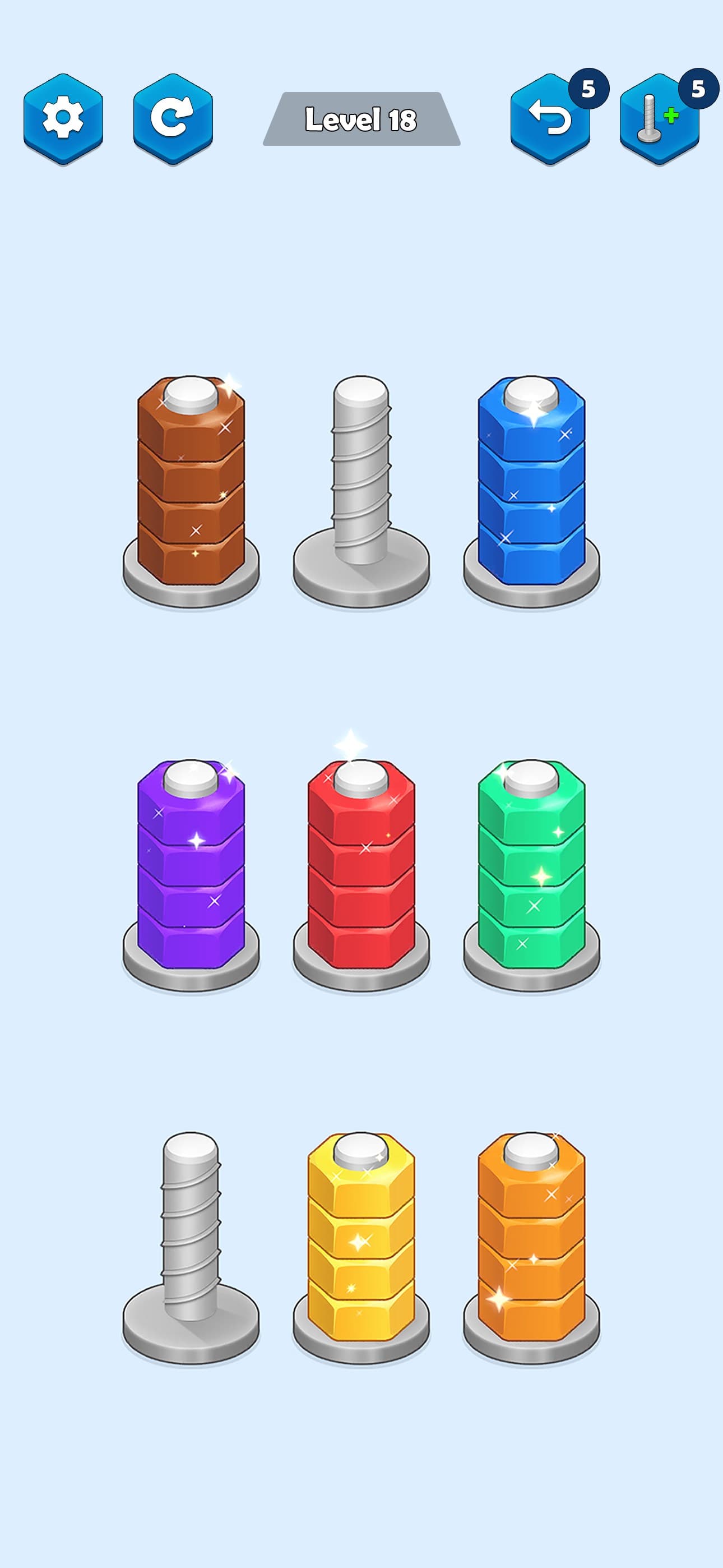 Nuts Sort - Color Sort screenshot 2 - screenshot