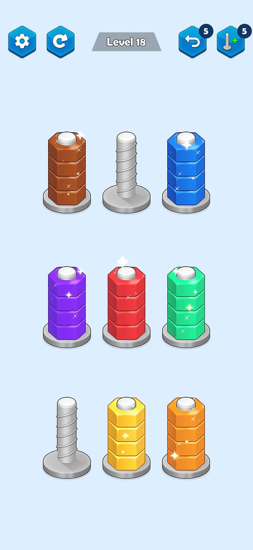 Nuts Sort - Color Sort screenshot 2 - screenshot