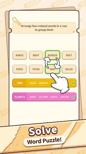 Associated Word Sort - Puzzle screenshot 2 - screenshot