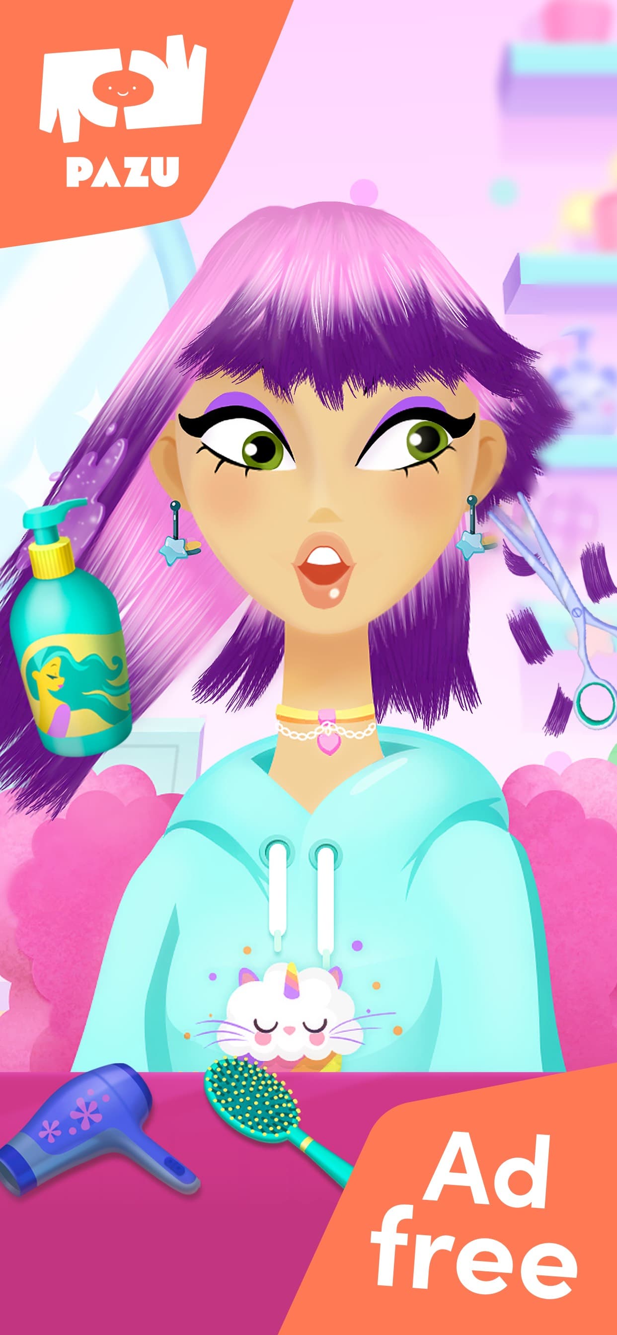 Girls Hair Salon Kids Games screenshot 1 - screenshot