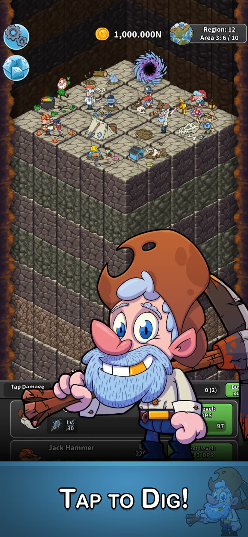 Tap Tap Dig - Idle Clicker screenshot 2 - screenshot