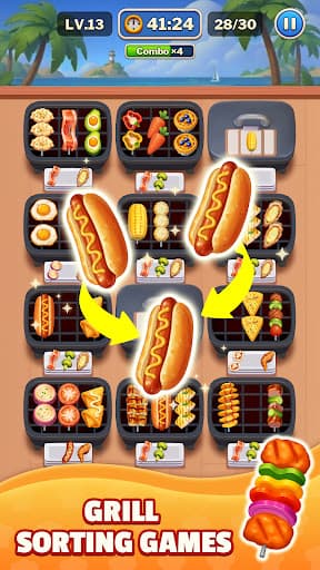 Grill Match - Food Sort Puzzle screenshot 1 - screenshot