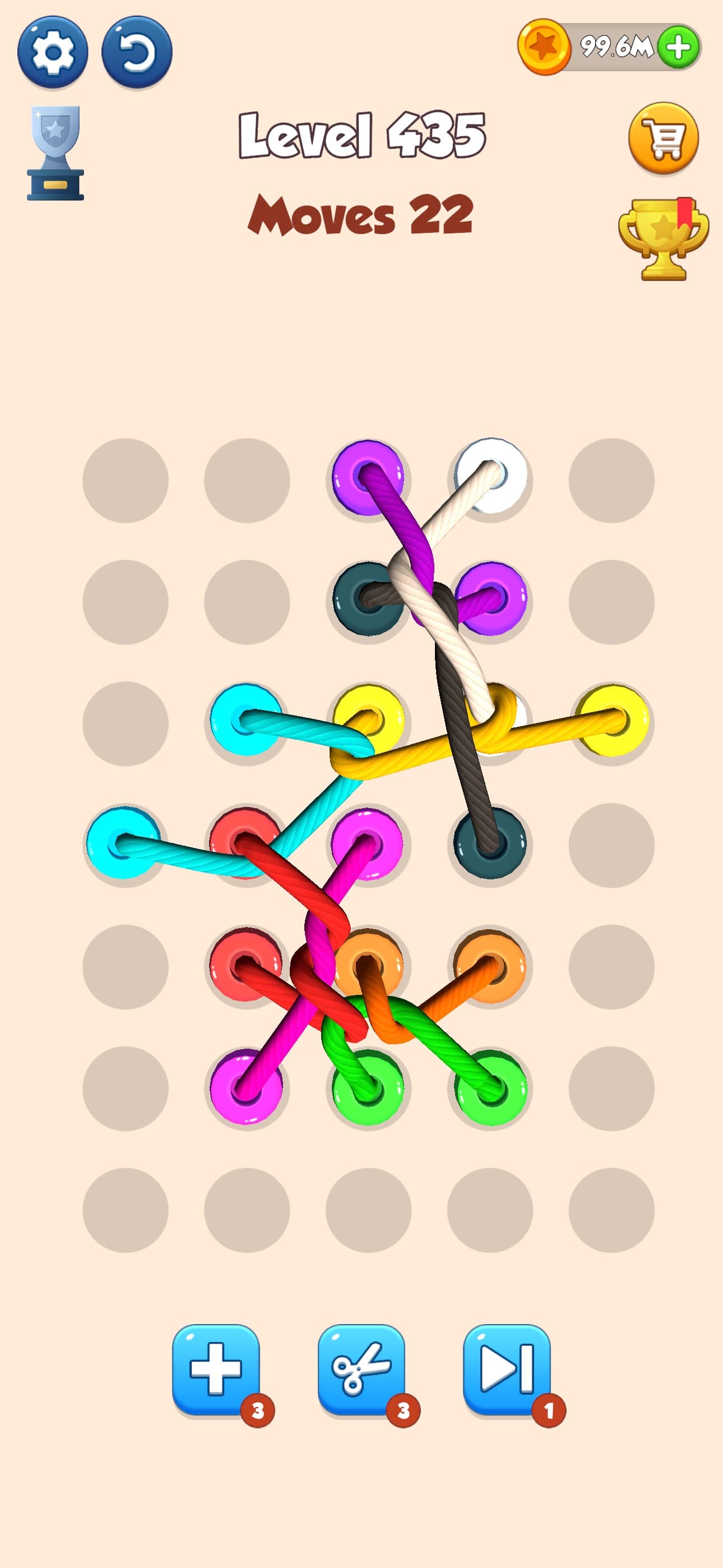 Color Tangled Rope 3D screenshot 1 - screenshot