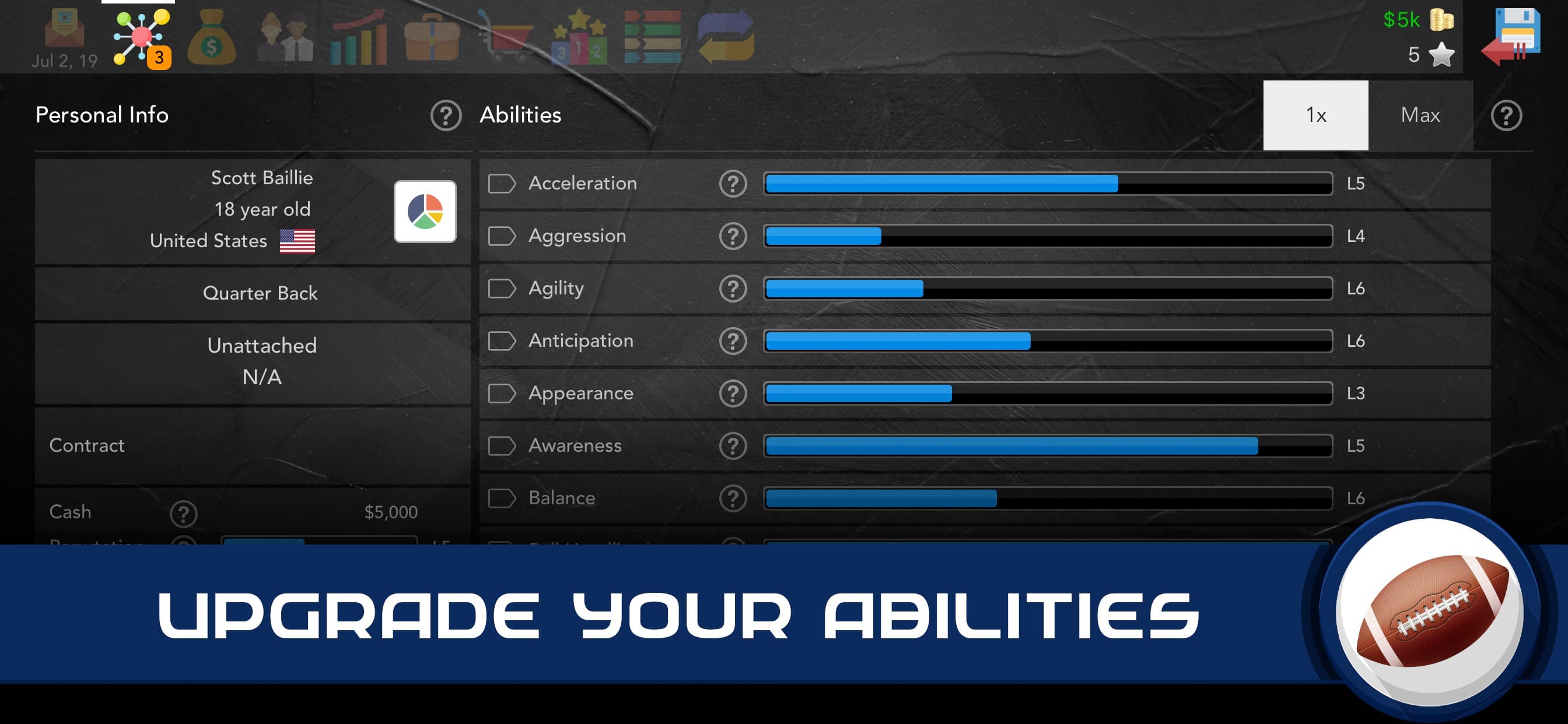 Football Superstar: US Edition screenshot 3 - screenshot