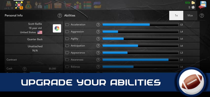 Football Superstar: US Edition screenshot 3 - screenshot