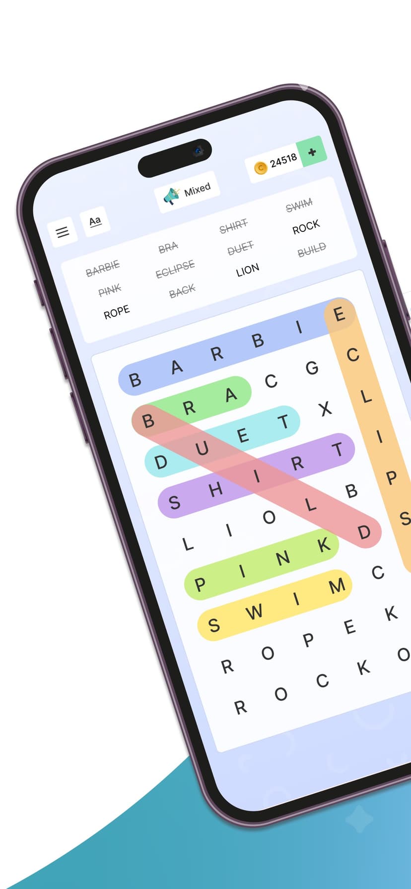Word Search Colorful screenshot 1 - screenshot